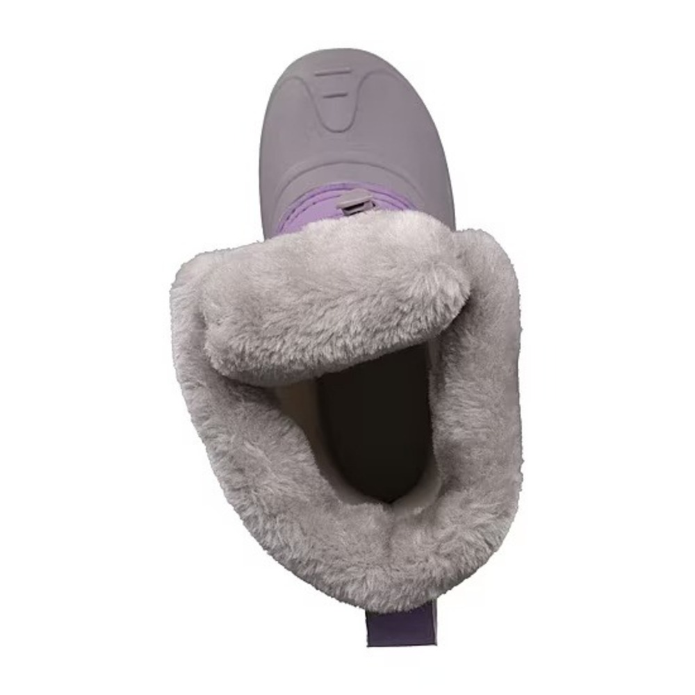 Totes Jenna Girls Big Kid Purple Waterproof Insulated Faux Fur Winter Boots 13 - Picture 3 of 6